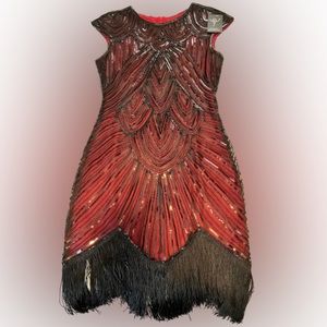 VIJIV vintage 1920s flapper style dress